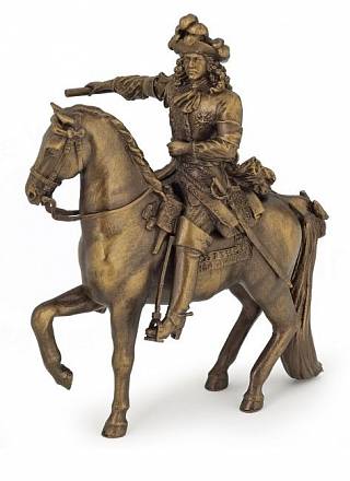 Фигурка Людовик XIV на коне, цвет бронза 