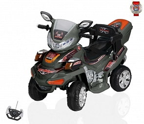 Электромотоцикл-квадроцикл В 021 на 4 колесах, серебро (RT, 4370RT)