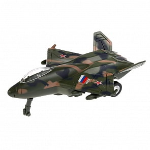 Металлический Истребитель, 11,5 см, свет, звук (Технопарк, 1507954-R)