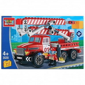 Конструктор Пожарный Урал, 117 деталей (Город мастеров, 3520-KK)