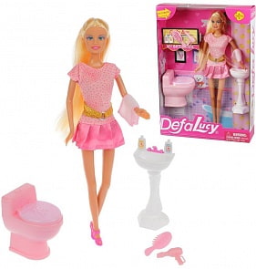 Игровой набор Defa Luсy - Ванная, 9 предметов (Defa Luсy, 8200 pink)
