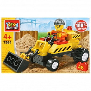 Конструктор - Погрузчик, с фигуркой, 48 деталей (Город мастеров, 7564-PZ)