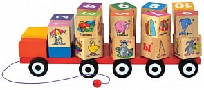 Автомобиль. Кубики с алфавитом (Мир Деревянных Игрушек, Д249)
