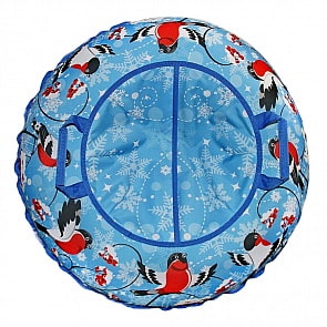 Санки надувные - Тюбинг - Эксклюзив Снегири, автокамера, диаметр 100 см (RT, 6285RT)