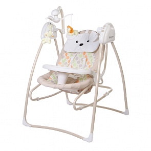 Электрокачели Baby Care Butterfly 2 в 1 с адаптером, Beige (Baby Care, SW110 2-IN-1_Beige)