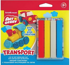 Набор для лепки - Транспорт, 4 цвета (ErichKrause, 38539EK)