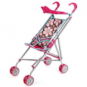 Коляска для кукол металлическая, пластиковые колеса (Карапуз, 63ACS-C4sim)