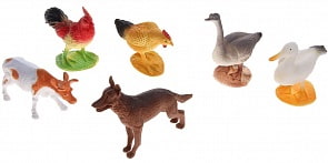 Набор фигурок - Домашняя ферма, 6 фигурок, блистер (Наша Игрушка, M9406)