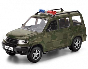 Инерционная машина УАЗ Патриот со светом и звуком (Технопарк, X600-H11002-R)