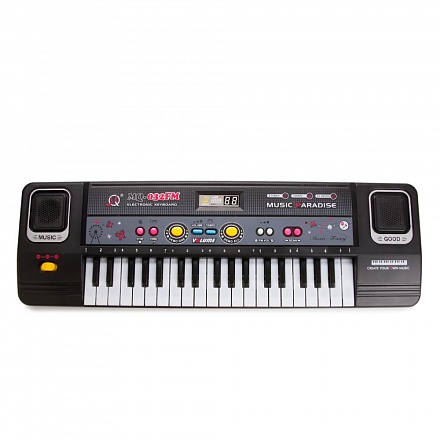Синтезатор с микрофоном и радио – Music, 220V/ батарейки, 37 клавиш, USB-кабель 