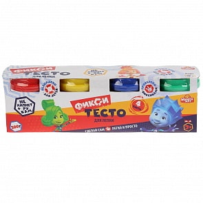 Тесто для лепки 4 цвета по 50 гр, в пластиковом стакане (MultiArt, S450PD-FIX)