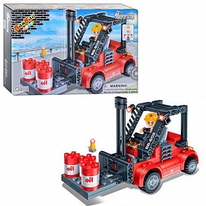 Конструктор Вилочный погрузчик, 128 деталей (Banbao, 8778)