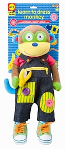 Мягкая развивающая игрушка - Учимся одеваться с обезьянкой, от 18 месяцев (Alex, 1492)