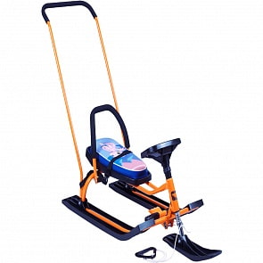 Снегокат 140 Go Go Grey Маргоша с П-образным толкателем (Барс, 7619)