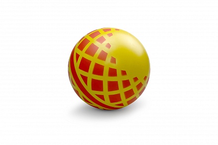 Мяч – Корзинка, диаметр 150 мм, окрашенный по трафарету 