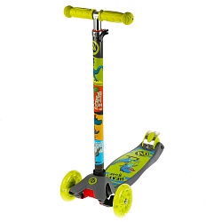 Самокат 3 колесный - Next Дино, управление наклоном, колеса светятся (Next, JP-MG-03M-DINO) - миниатюра