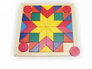 Деревянная рамка-мозаика Квадрат (Wooden Toys, D158)