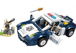 Конструктор с фигурками и аксессуарами - Машина Полиция, 303 детали (Enlighten Brick, BRICK1910)
