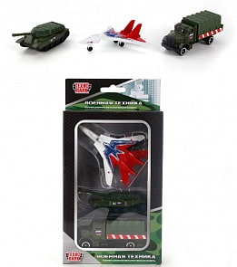 Набор из 3-х единиц военной техники 7,5 см (Технопарк, 20315-R)