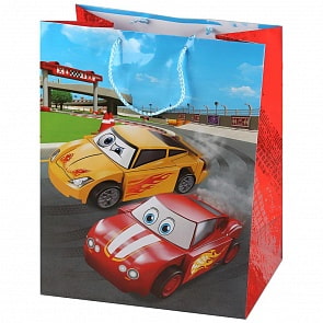 Пакет подарочный – Машинки, бумажный, глянцевый (Играем вместе, CLRBG-ADC2-03)