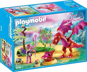 Игровой набор из серии Феи: Дружелюбный дракон с ребенком (Playmobil, 9134pm)