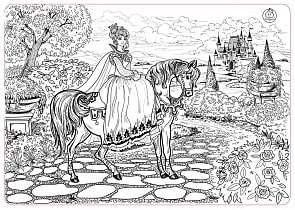 Коврик-раскраска большой - Принцесса (ЯиГрушка, 59880st)