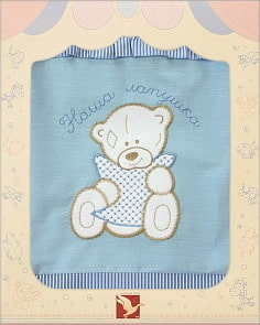 Постельное белье Лапушки, 3 предмета, цвет – голубой (Золотой Гусь, 2222-z)