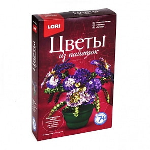Цветы из пайеток - Анютины глазки (Lori, Цв-019-no_)