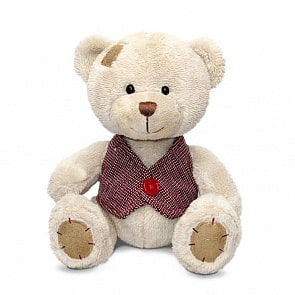 Мягкая музыкальная игрушка - Медведь Берни в жилетке, 18 см (Lava, Л8533F)