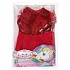 Платье для куклы 40-42см красное с двусторонними пайетками  - миниатюра №2