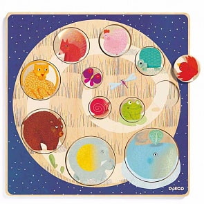 Деревянная рамка-вкладыш - Запомни размер (Djeco, 01806k)