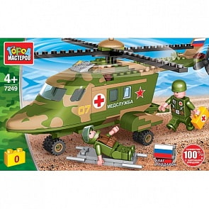 Конструктор Вертолёт медицинской службы 126 детали (Город мастеров, 7249-UU)