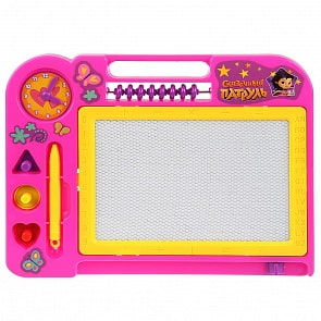 Доска для рисования - Сказочный патруль, магнитная, ч/б, 3 штампа, часы, счеты (Играем Вместе, B1850799-SP)