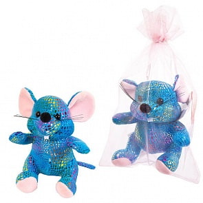 Мягкая игрушка - Мышка синяя, 13 см (ABtoys, M2094)