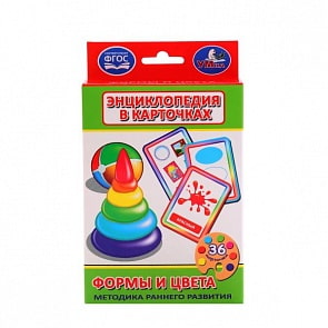 Карточки развивающие Формы и цвета, 36 карточек (Умка, 4690590113202sim)