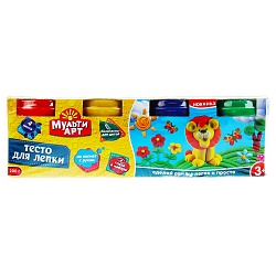 Тесто для лепки 4 цвета 50 гр, в стакане (MultiArt, S450PD-PD) - миниатюра