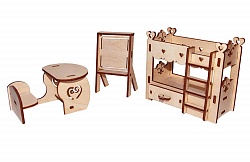Мебель для кукол, серия - Я дизайнер - Школьный уголок, конструктор (Paremo, PDA420-07) - миниатюра