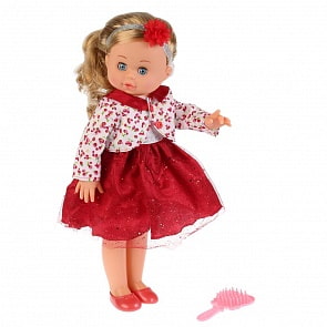 Кукла озвученная с закрывающимися глазками, 100 фраз, 45 см., 3 вида (Карапуз, POLI-15-A-RU)