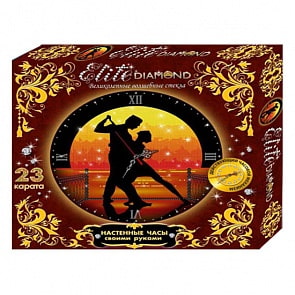 Набор для творчества из серии Стразы - Elite Diamond. Часы Пара на закате (Лапландия, 45771)