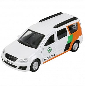 Машина Каршеринг Lada Largus 12 см двери и багажник открываются металлическая инерционная (Технопарк, SB-16-47-CS-WB)