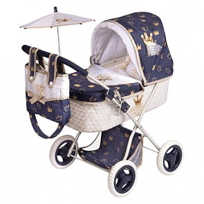 Коляска с сумкой и зонтиком - Классик Голд, 60 см (DeCuevas, 85032)
