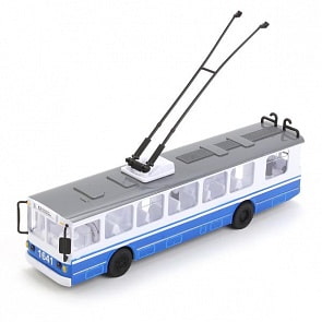 Троллейбус инерционный, свет, звук, открываются двери (Технопарк, SB-14-02)