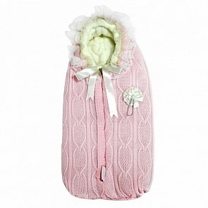 Конверт вязанный на молнии U14-32, розовый (Ups Pups, U14-32-02)