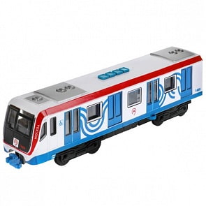 Модель Вагон Метро Метрополитен свет-звук 30 см, двери открываются пластиковый (Технопарк, SUBWAYMSC-30PLMETRO-WHBU)