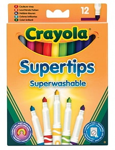 Фломастеры тонкие Супертипс, яркие цвета, 12 шт. (Crayola, 7509) Фломастеры тонкие Супертипс, яркие цвета, 12 шт. (Crayola, 7509)