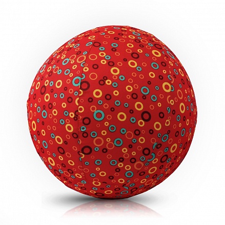 Воздушный мяч с набором шариков и чехлом дизайн Кружочки Circles красный 