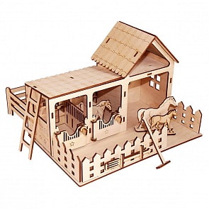 Сборная игрушка из серии - Я конструктор - Конюшня (Paremo, PE120-06)