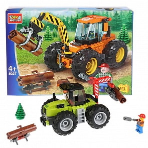 Конструктор – Трактор-лесоруб, 183 детали (Город мастеров, LL-5037-R)