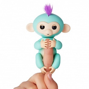 Интерактивная ручная обезьянка Fingerlings WowWee – Зоя, зеленая, 12 см (WowWee, 3706A)