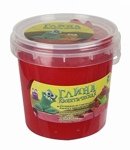 Кинетическая глина, красная, банка 200 грамм (1Toy, Т11346а)